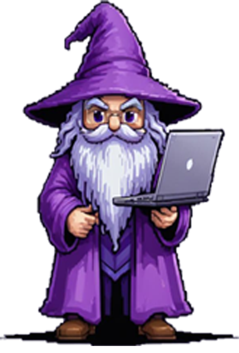 O mago da programação, com seu notebook, guiando os alunos da Escola de Programadores Start Edition